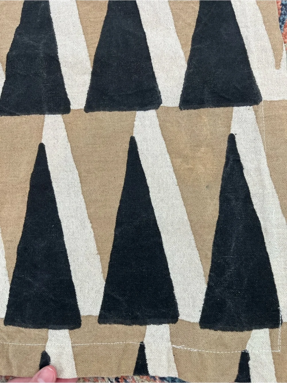 CB2 Bodhi Block Print Runner Dining Room Table Decor